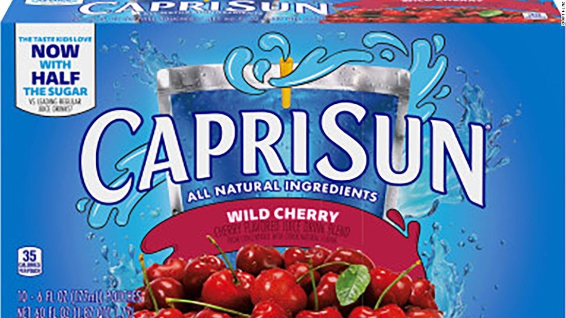 Kraft Heinz is recalling 5,760 cases of Capri Sun Wild Cherry Flavored Juice Drinks, including those sold to consumers.